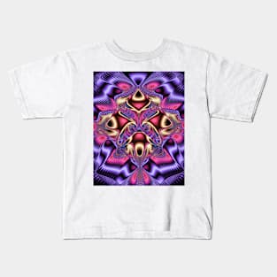 Purple symmetrical pattern Kids T-Shirt